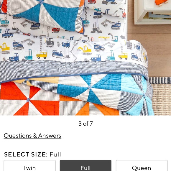 Pottery Barn Kids Jax Construction organic sheet set - full size - Picture 4 of 4